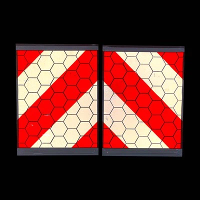 Rdeče bele odsevne zastave za dvig repa