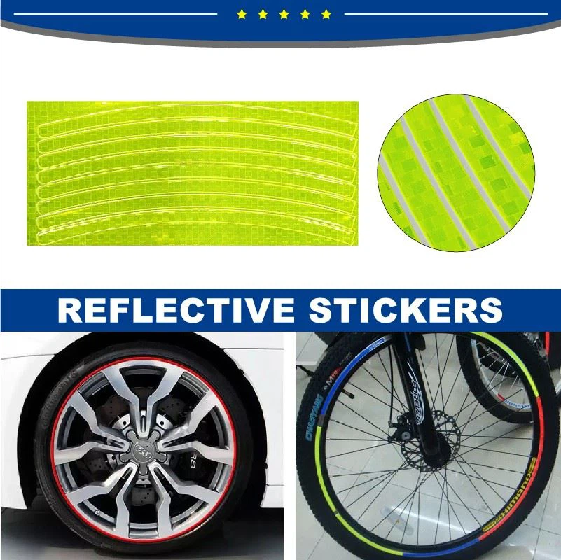 PVC Reflective Tire Rim Stripe Stickers For Car And Motorcycle